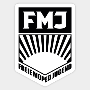 FMJ - Free Moped Youth Logo (Black) Sticker